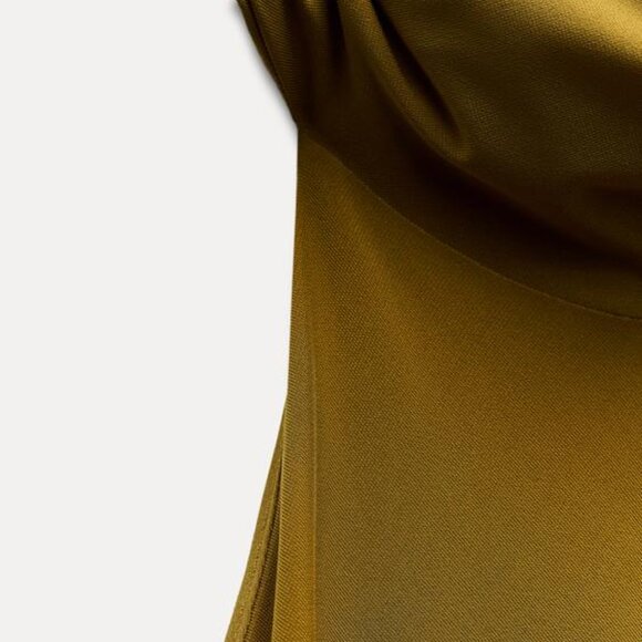 ZARA LONG OPEN BACK HALTER DRESS - Picture 4 of 9